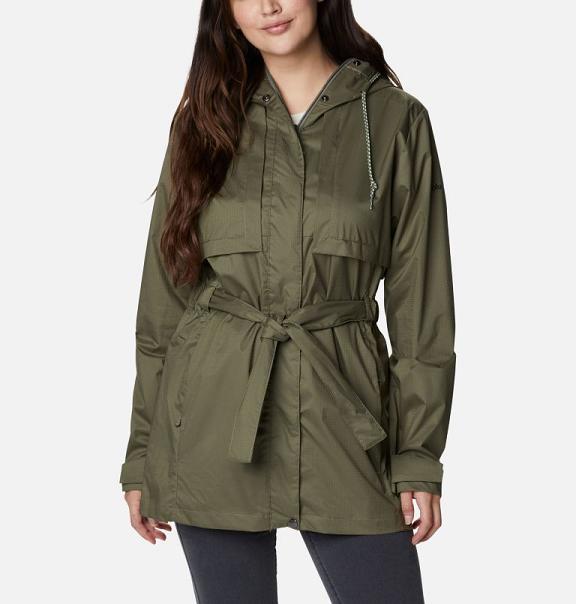 Columbia Pardon My Trench Rain Jacket Green For Women's NZ81523 New Zealand